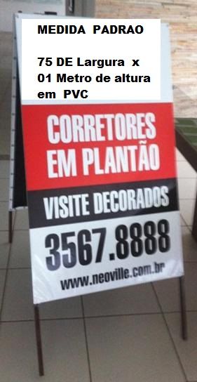 CAVALETE MOLDura em madeira  CHAPA EM PVC MED. 75 X 1.000