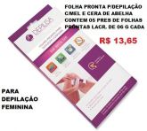 FOLHA PRONTA PARA DEPILAÇÃO COM CREME E CERA DE ABELHA