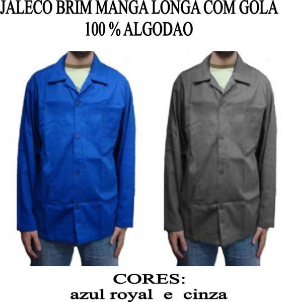 JALECO EM BRIM 100 % ALGODAO MANGA LONGA