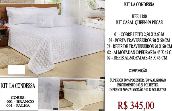 REF. 1180 KIT CONDESSA COM 09 PEÇAS