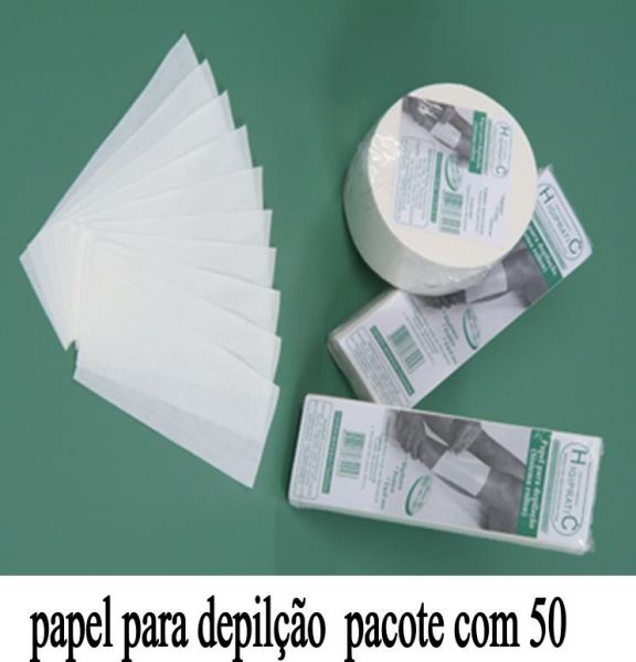 PAPEL PARA DEPILAÇÃO PACOTE COM 50 PÇ